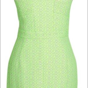 J Crew neon green yellow tweed dress